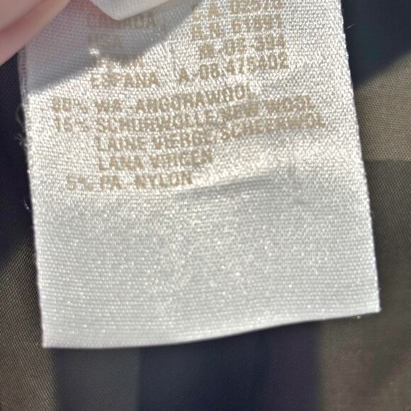 Escada Olive Green & Metallic Angora Blend Blazer Jacket - size 44 (US Large) - Picture 7 of 8